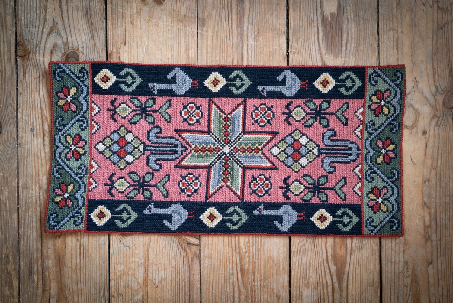 Handwoven Tapestry Wall Hanging, Sweden 1980s