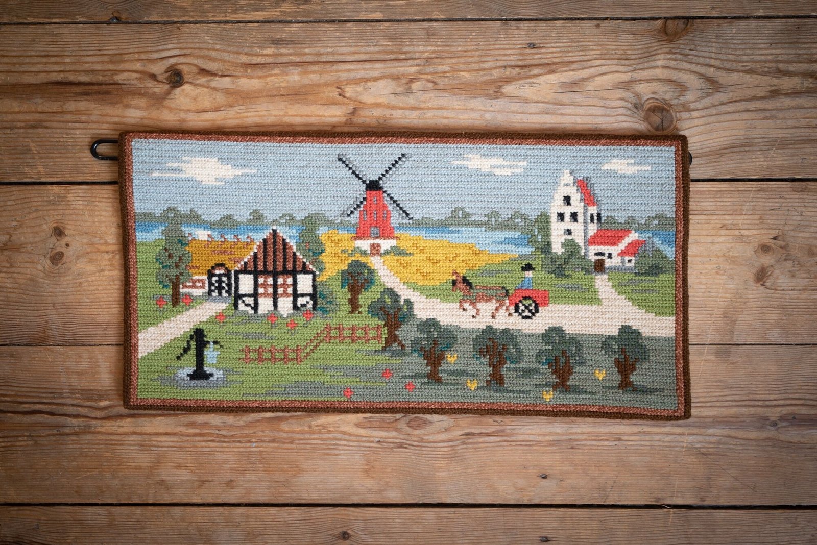 Handwoven Tapestry Wall Hanging, Sweden 1980s