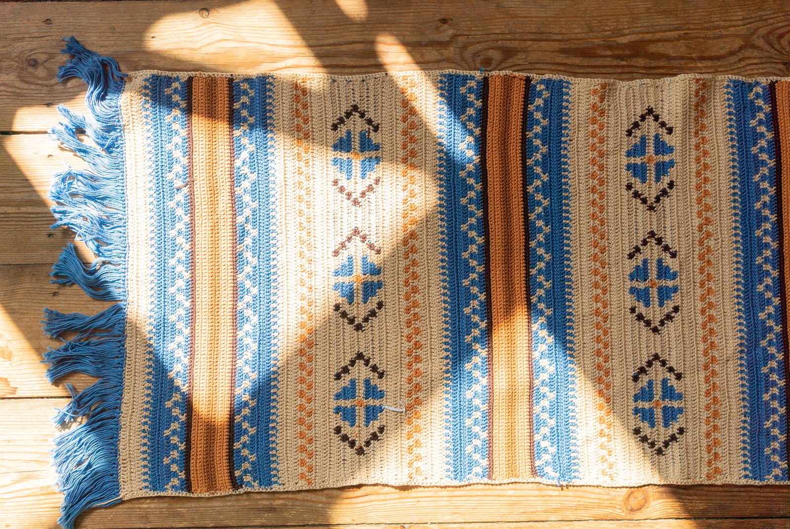 Handwoven Tapestry Blanket, Sweden Mid-Century - 画像 (2)