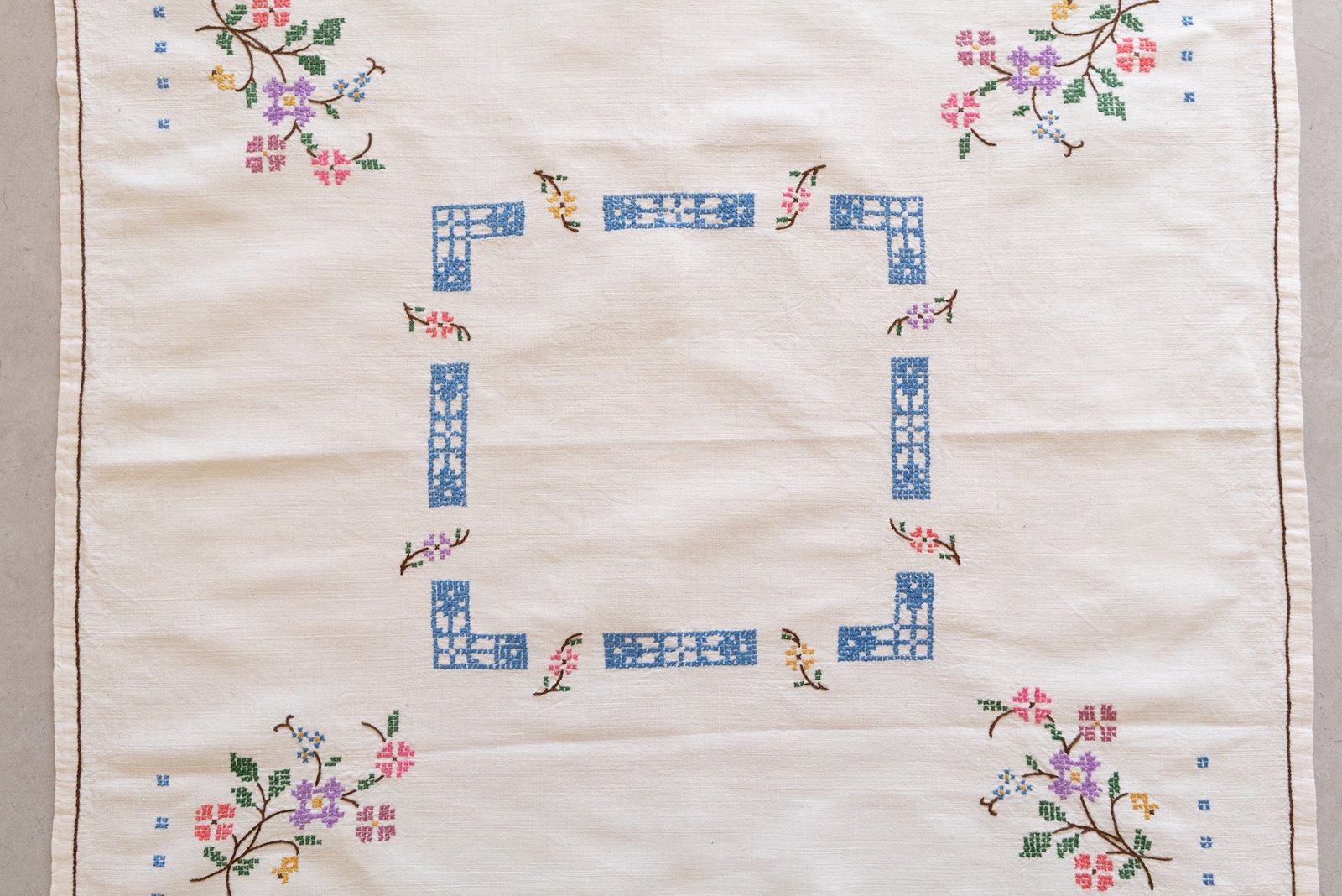 Handmade Tablecloth, Sweden 1980s - 画像 (3)