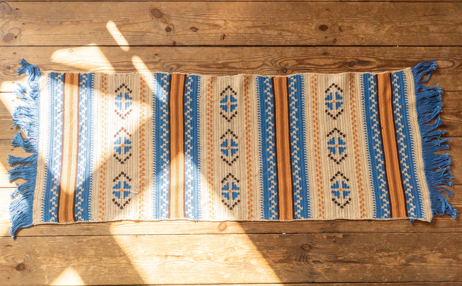 Handwoven Tapestry Blanket, Sweden Mid-Century