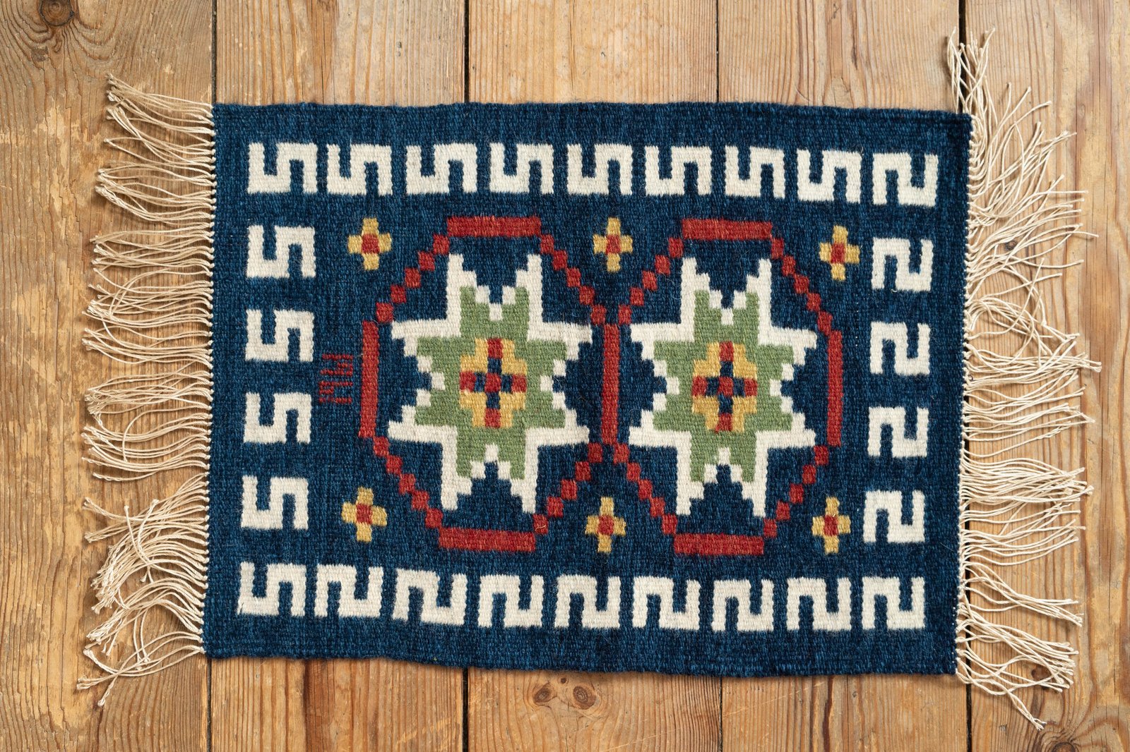Handwoven Tapestry Rug, Sweden 1970s - 画像 (3)