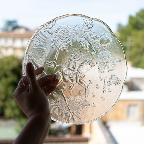 Kosta Boda Glass Plate 25cm, Sweden 1980s