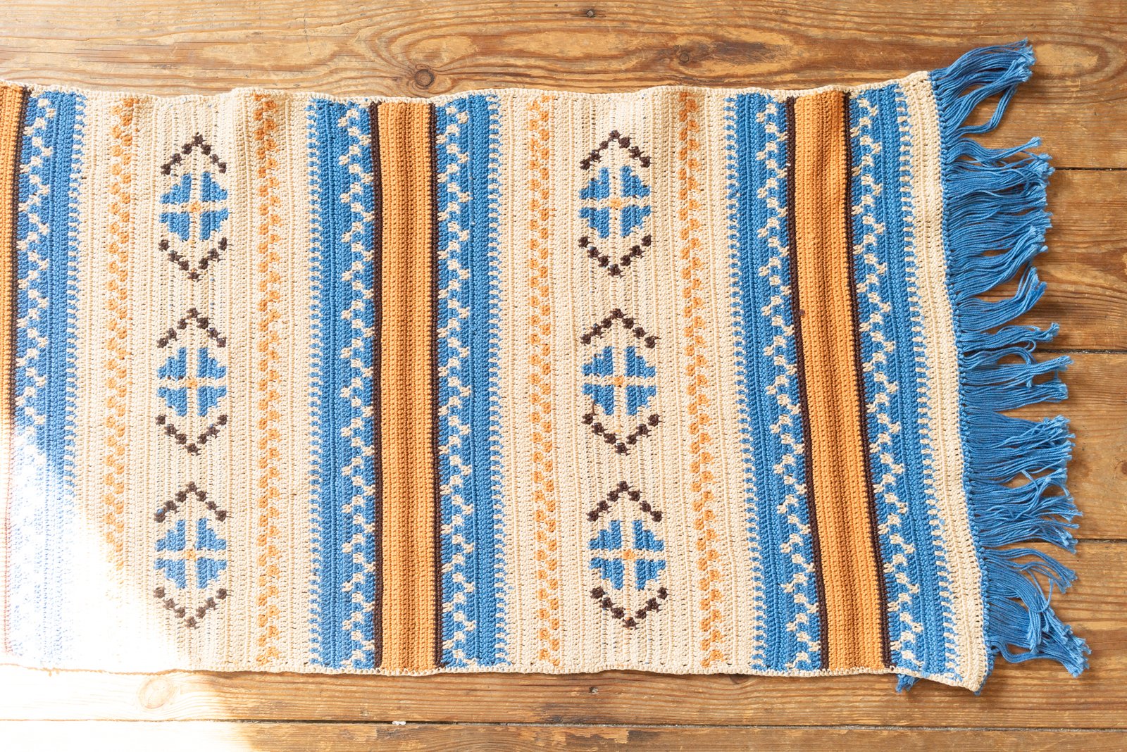 Handwoven Tapestry Blanket, Sweden Mid-Century - 画像 (3)