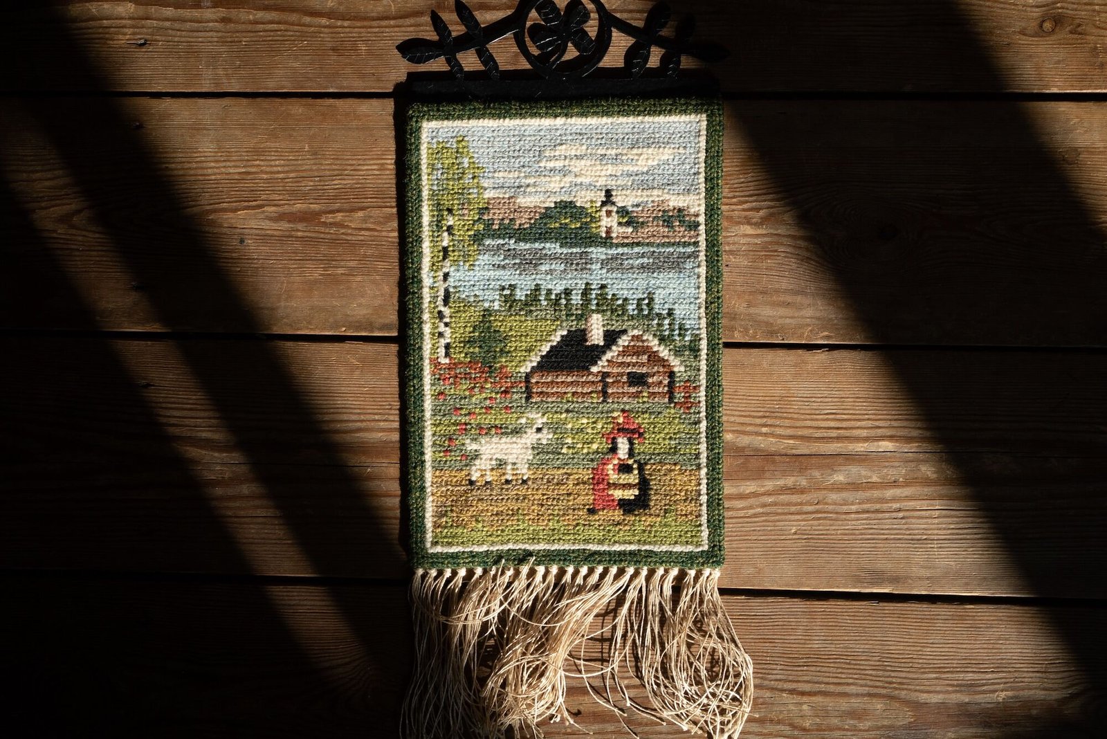 Handwoven Tapestry Wall Hanging, Sweden 1980s