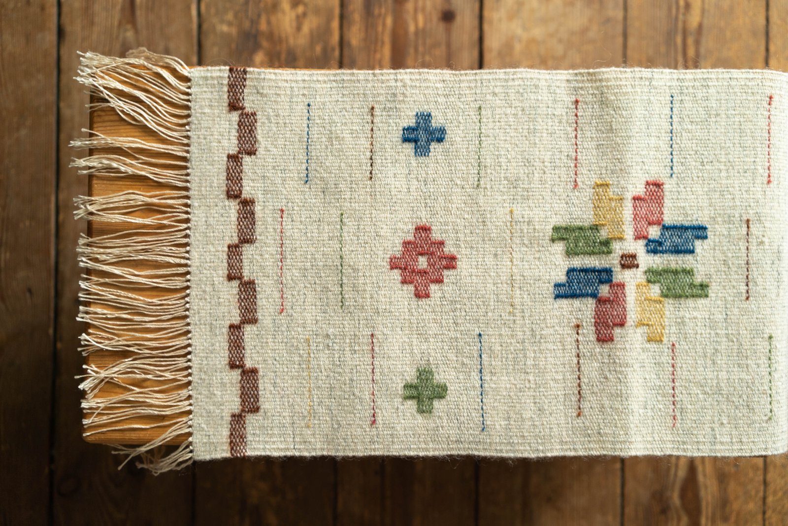 Handwoven Tapestry Rug, Sweden 1980s - 画像 (3)
