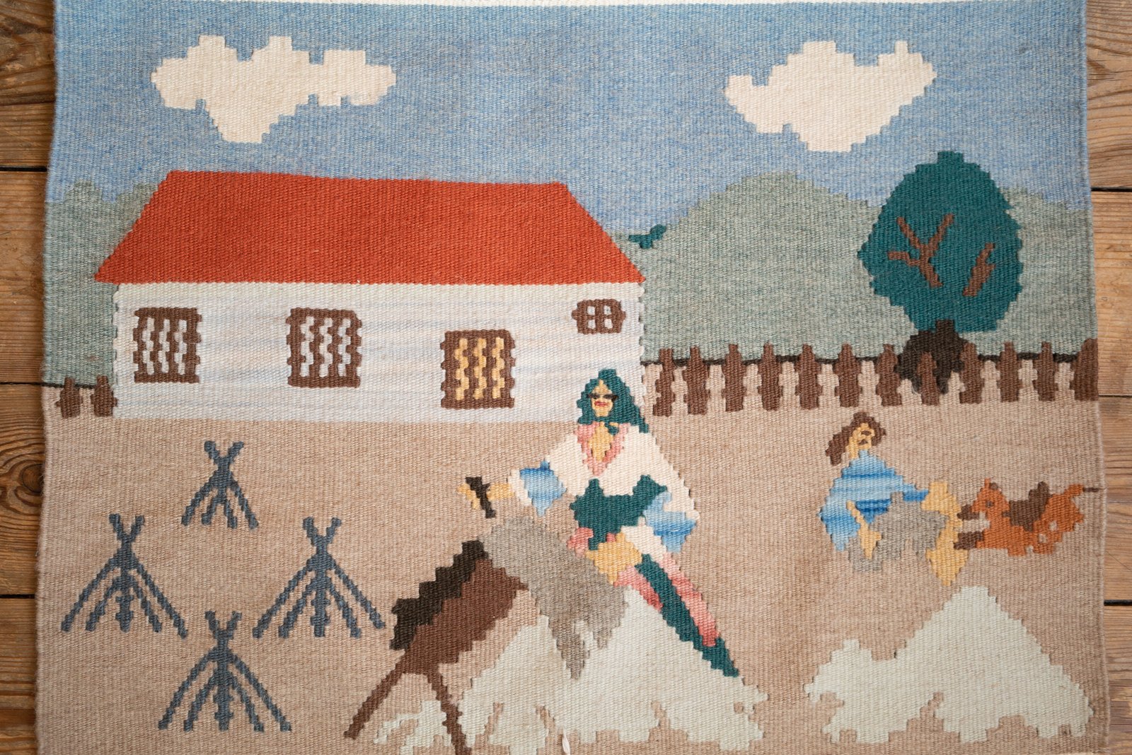 Handwoven Tapestry Rug, Sweden 1960s - 画像 (2)