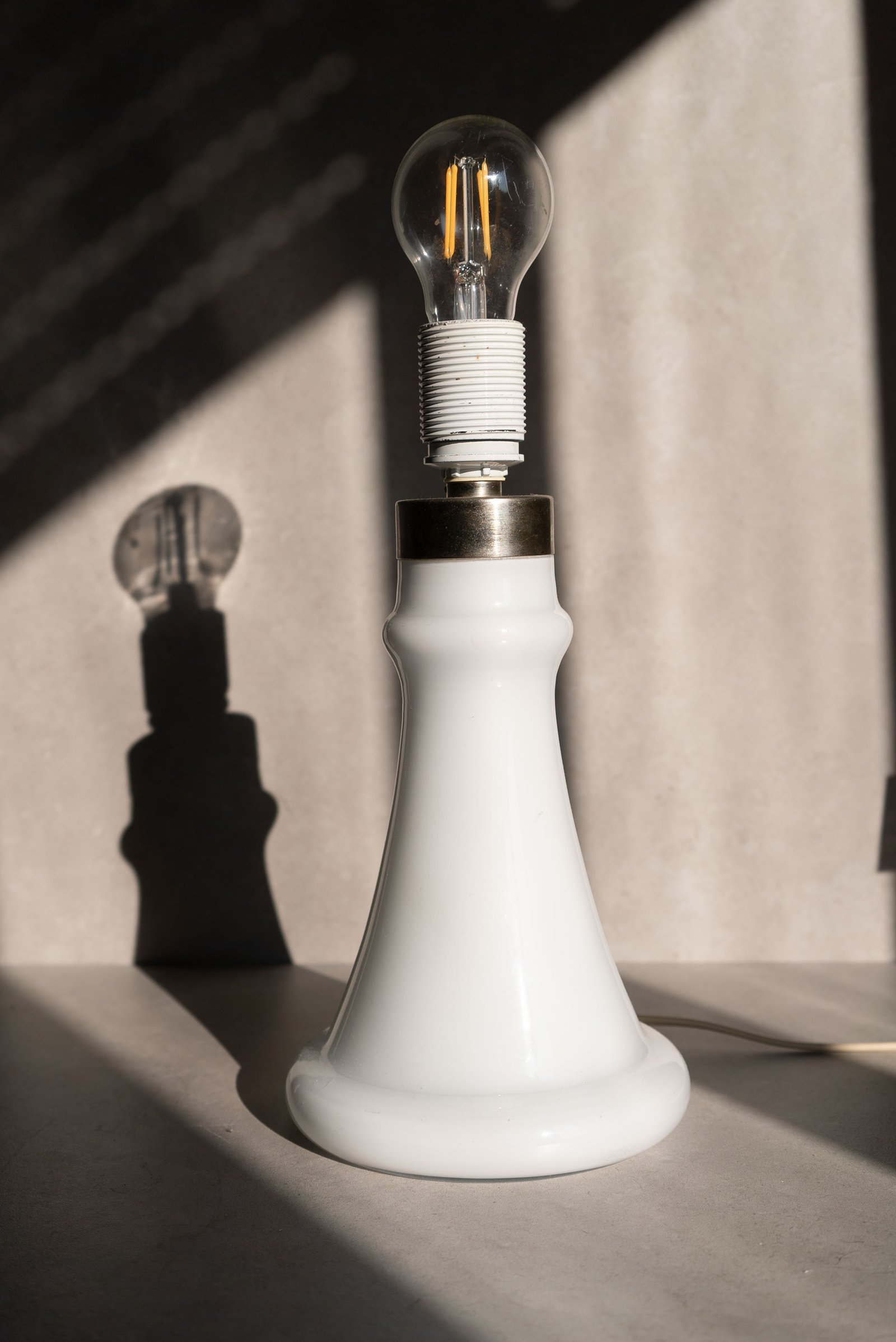 Holmegaard Park Opal Table Lamp, Denmark 1970s - 画像 (10)