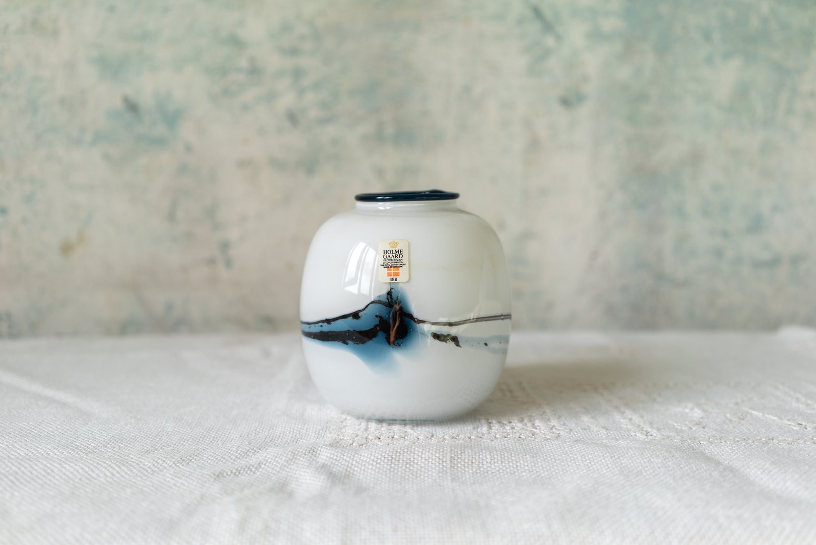 Holmegaard Glass Vase, Denmark 1980s