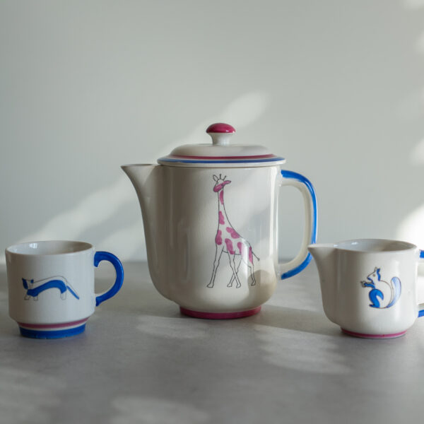 Gustavsberg "Gullebarn" Teapot & Cup, Scandinavian Sweden 1930s