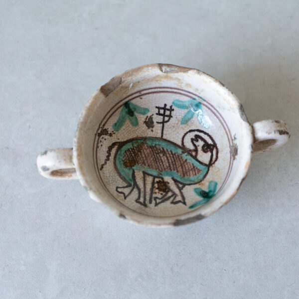 Two-Handled Bowl with Bird Motif, Italy 18th Century