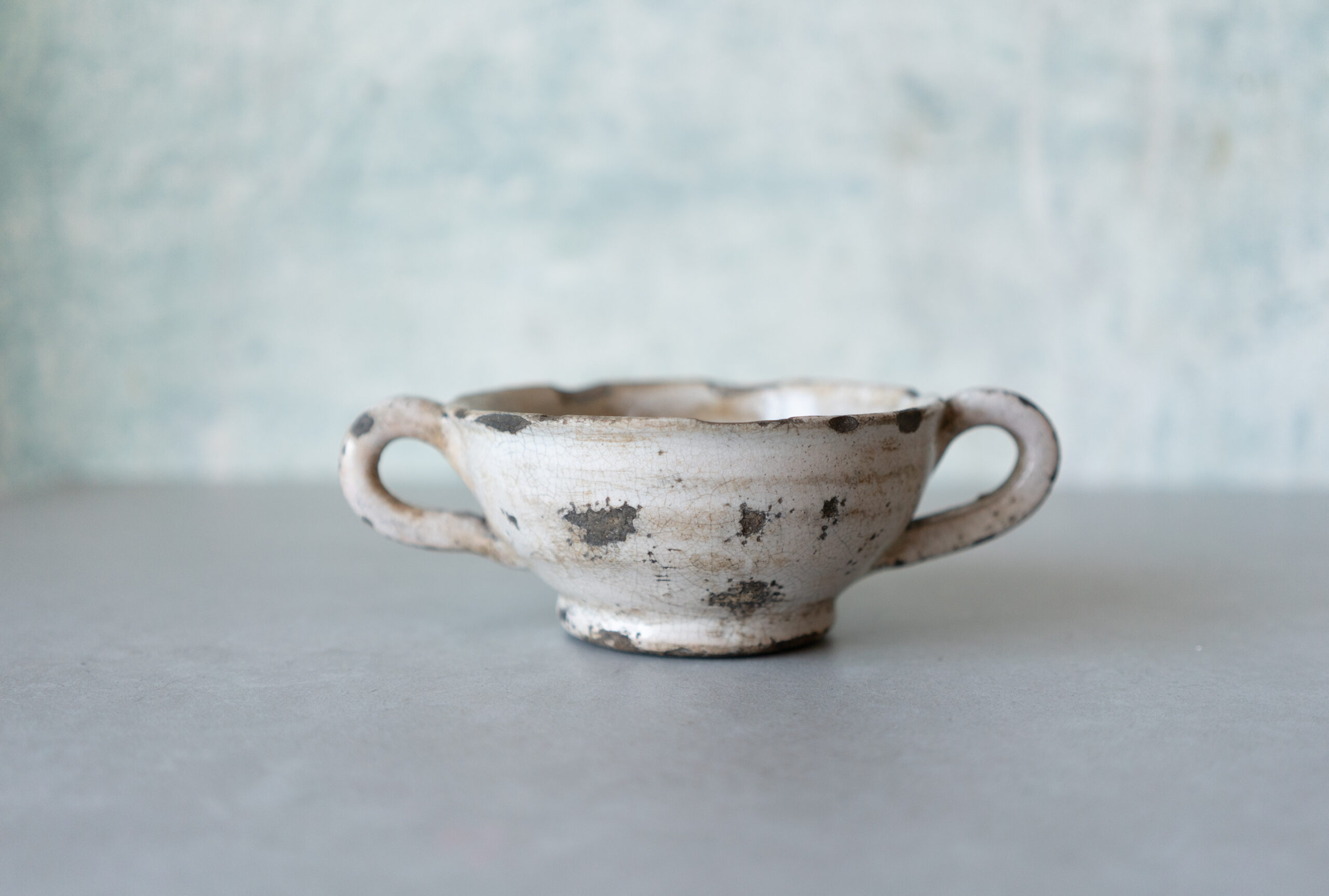 Two-Handled Bowl with Bird Motif, Italy 18th Century - 画像 (4)