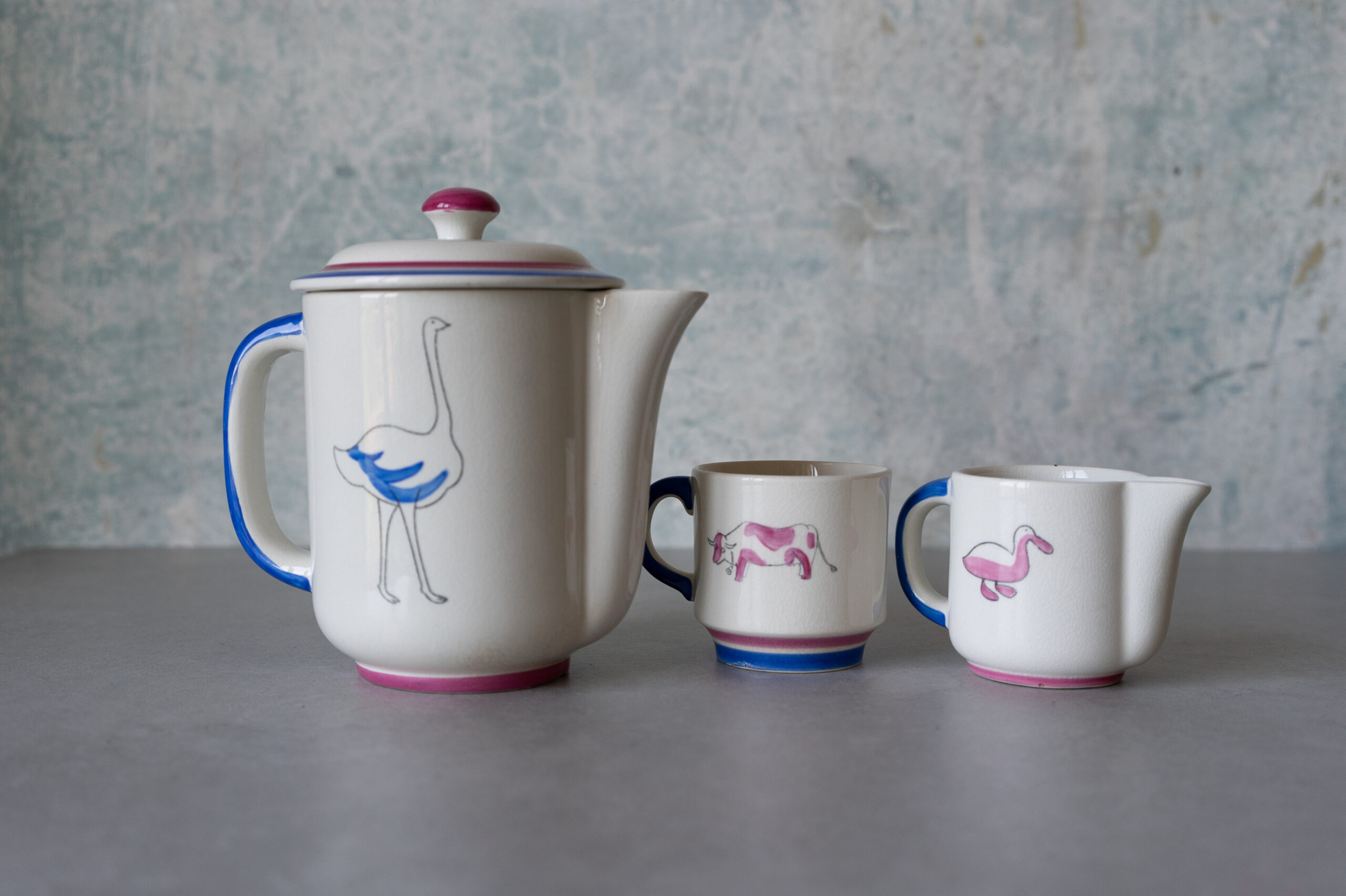 Gustavsberg "Gullebarn" Teapot & Cup, Scandinavian Sweden 1930s - 画像 (2)