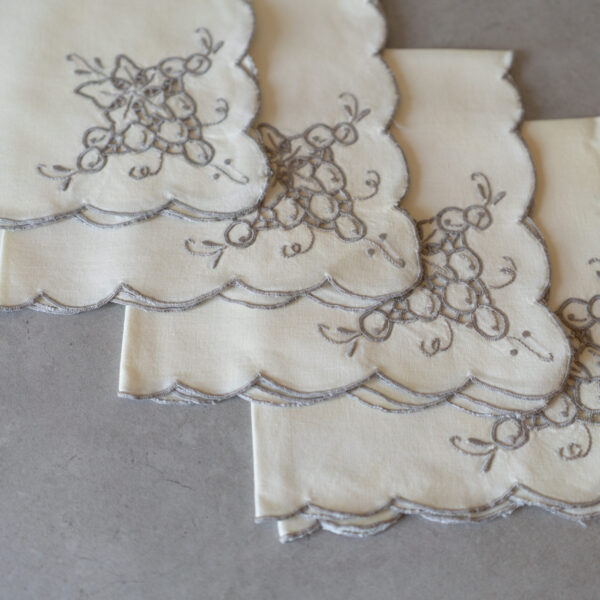 Vintage Italian Grape Napkin, Italy 1980s