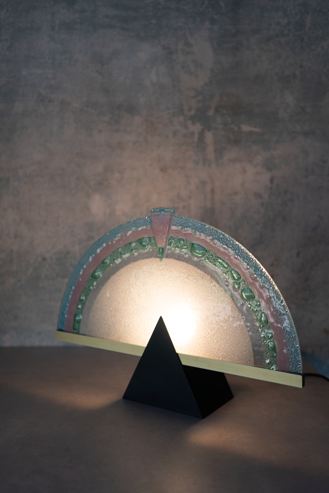 Murano glass lamp, Italy 1980 - 画像 (9)